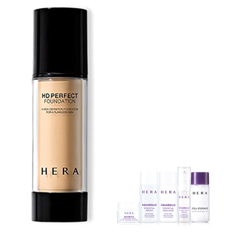 (로켓배송)헤라 HD 퍼펙트 파운데이션 SPF15 PA+ 30ml + 아쿠아볼릭심플 5종 기초세트, 21호 내추럴 베이지, 1세트 추천해요 (로켓배송)헤라 HD 퍼펙트 파운데이션 SPF15 PA+ 30ml + 아쿠아볼릭심플 5종 기초세트, 21호 내추럴 베이지, 1세트 추천해요