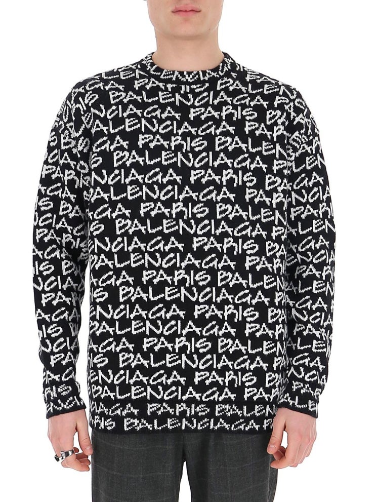 룰룰라라패션 발렌시아가 BALENCIAGA whiteblack cotton Sweater 599826T31701070 1,156,250