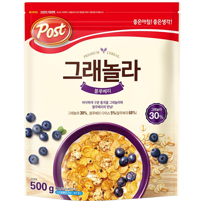 (로켓배송)포스트 그래놀라 블루베리 시리얼, 500g, 1개 추천해요 (로켓배송)포스트 그래놀라 블루베리 시리얼, 500g, 1개 추천해요