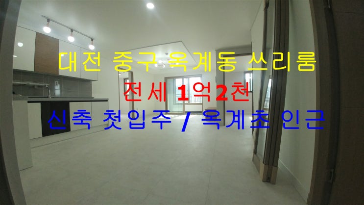  대전 중구 옥계동 옥계초 인근에 있는 신축 첫입주 ! 대전에서 가장 저렴한 쓰리룸 전세 매물입니다 ^^