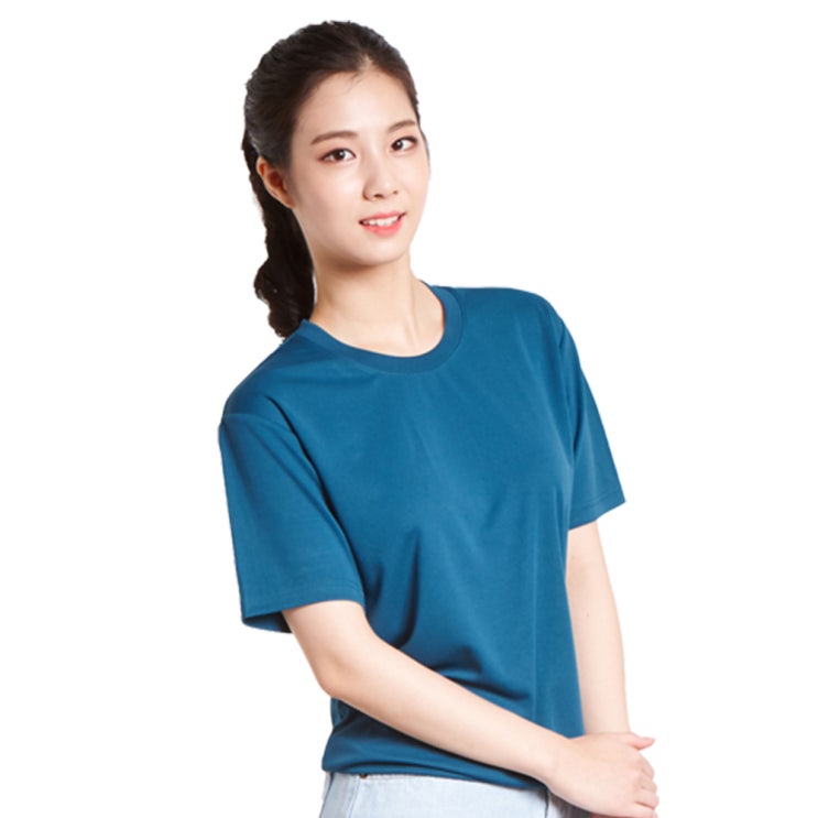  dressolroom 기본티 라운드티 기본티셔츠 무지티 단체티 쿨론티 남여공용 모델 s착용