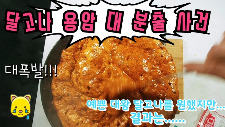  달고나만들기- 용암 분출 대 사건 !!!