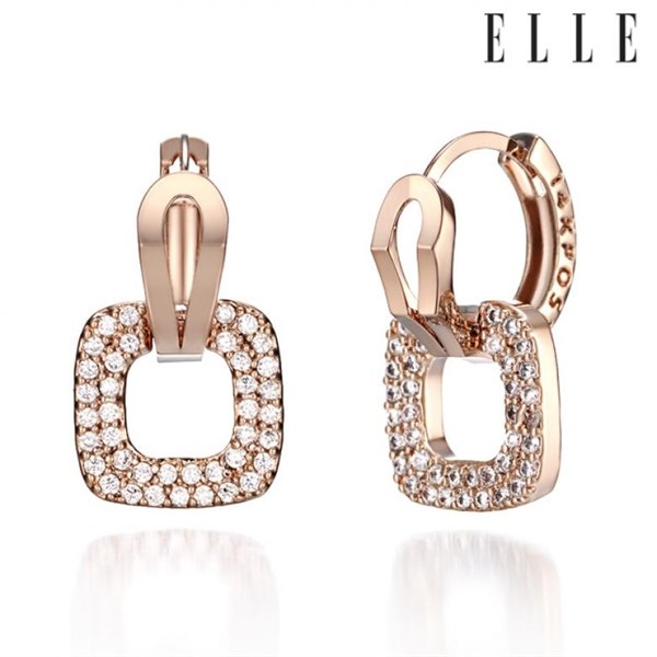  ELLE jewelry 14K 스퀘어 큐빅 원터치 귀걸이 gold pin ELGPEE196 추천해요