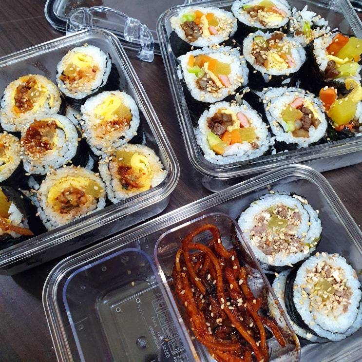  진미채김밥, 소고기두부김밥 만들기
