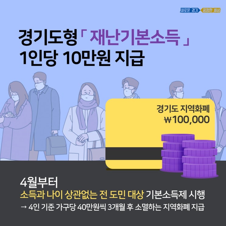 2020.3.25. 경기도형 재난기본소득 1인당 10만원 지급 발표