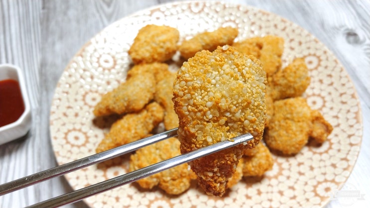  하림 에어프라이어 순살치킨! 바삭한 식감~ 술안주로 좋네~