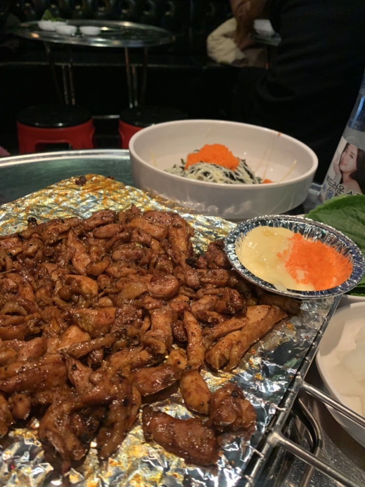  가로수길 맛집 :: 온달집 닭다리구이, 치즈떡볶이, 참치마요 핵존맛  신사역 맛집