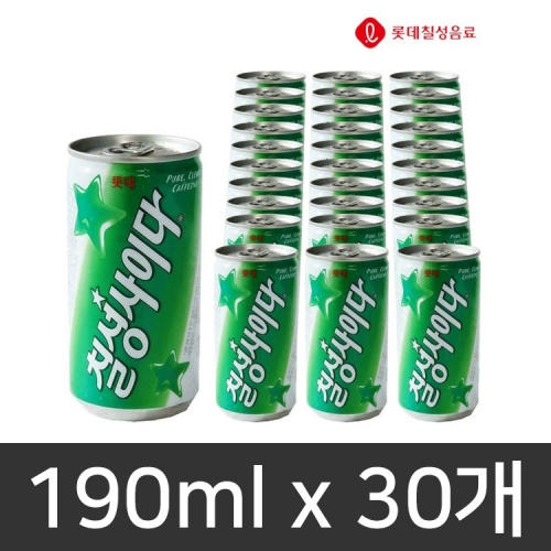  특가정보,  AMALL 칠성사이다 캔 190ml X 30개 일반용 탄산음료 탄산수 : 오늘의 굿즈