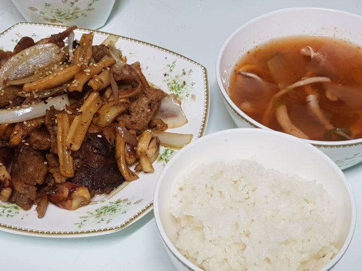  초간단 오징어 국과 볶음 만들기
