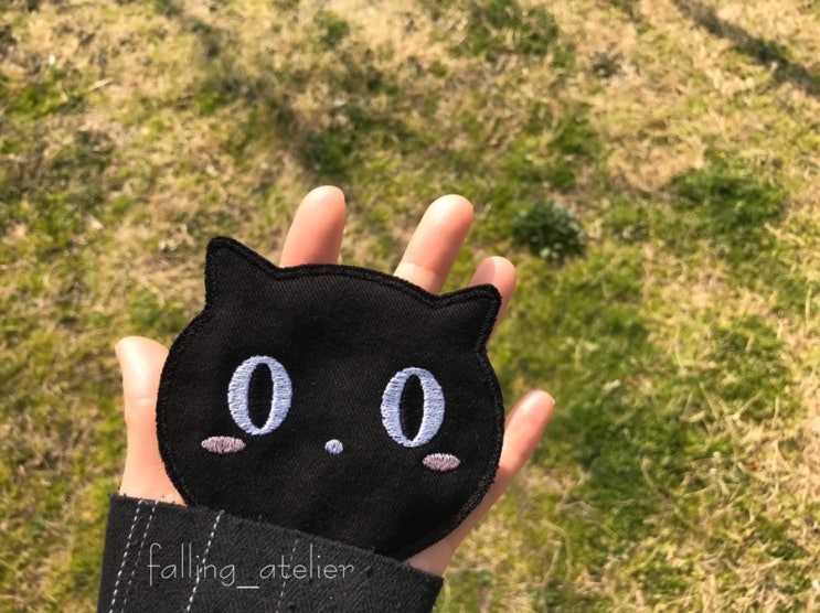  고양이폴컵받침 -까망이,러블차콜