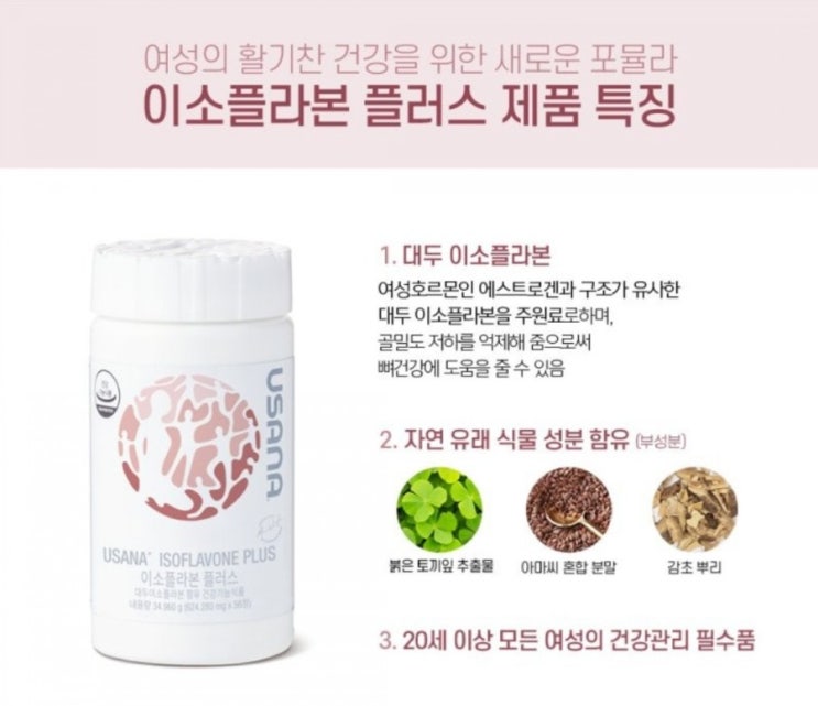  여성 갱년기증상인 갱년기열감 탈출! 시원~함을 느끼게 해줄 여성갱년기영양제, 유사나 이소플라본 플러스