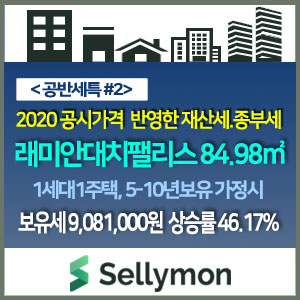 대치동 래미안대치팰리스 84.98m²(1세대1주택): 2020 공동주택 공시가격 반영한 종합부동산세·재산세 계산 -『공반세특 #2』