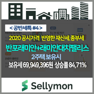  서초 반포래미안 퍼스티지 와 래미안대치팰리스 2채 보유시(다주택자): 2020 공시가격 반영한 종합부동산세·재산세 계산-『공반세특 #4』