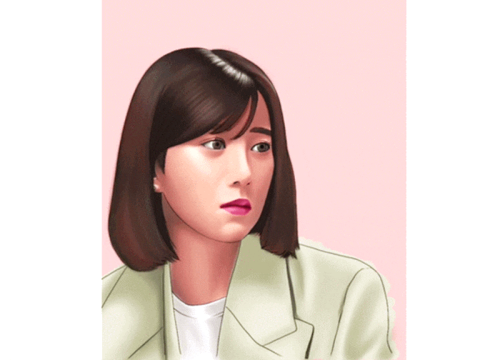  꽃길만 걸어요 최윤소 그리기 아이패드그림 완성과정