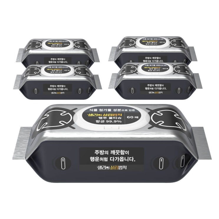  (로켓배송)샐리의살림법칙 행주 물티슈, 60매, 5팩 추천해요