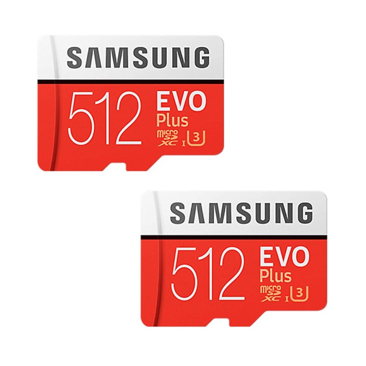  삼성전자 마이크로 SD 메모리카드 EVO PLUS MBMC512GAKR 2p  SD어댑터 2p 512GB