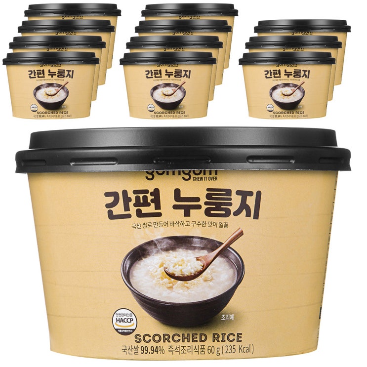  (로켓배송)곰곰 구수한 간편 누룽지, 60g, 12개입 추천해요