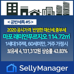  마포 래미안푸르지오 114.72 m²: 2020 종부세·재산세 계산(1세대1주택)-『공반세특 #5』