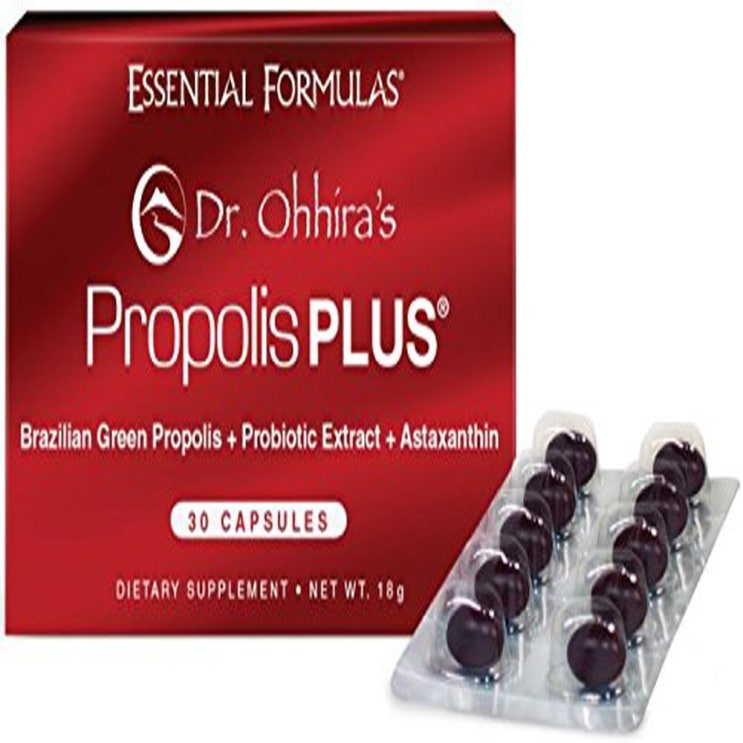  Essential Formulas Dr. Ohhira's Propolis Plus 30 Capsules 비염에좋은약 비염에좋은영양제 프로폴리스6000 면역력높이는영양제 코스트코프로폴리스 트루블루프로, 1개, 1
