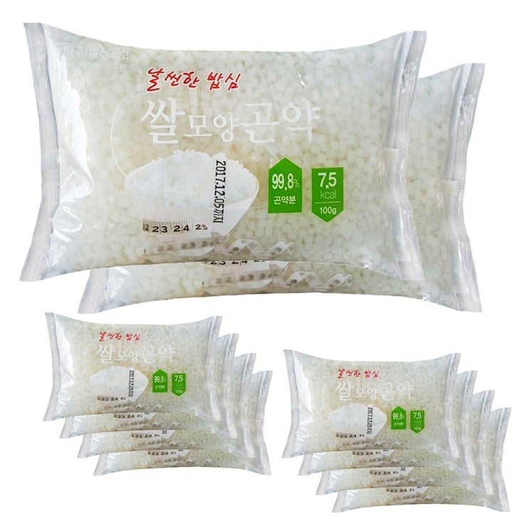  곤약함량100곤약쌀 대신 쌀모양곤약 곤약미 200g 10일분 10팩