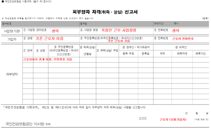 건강보험 피부양자 등록 및 상실 자격 확인 과 인터넷 및 팩스 통한 필요서류 와 신고서 작성 방법 취득 조회 방법 알아보기 네이버 블로그