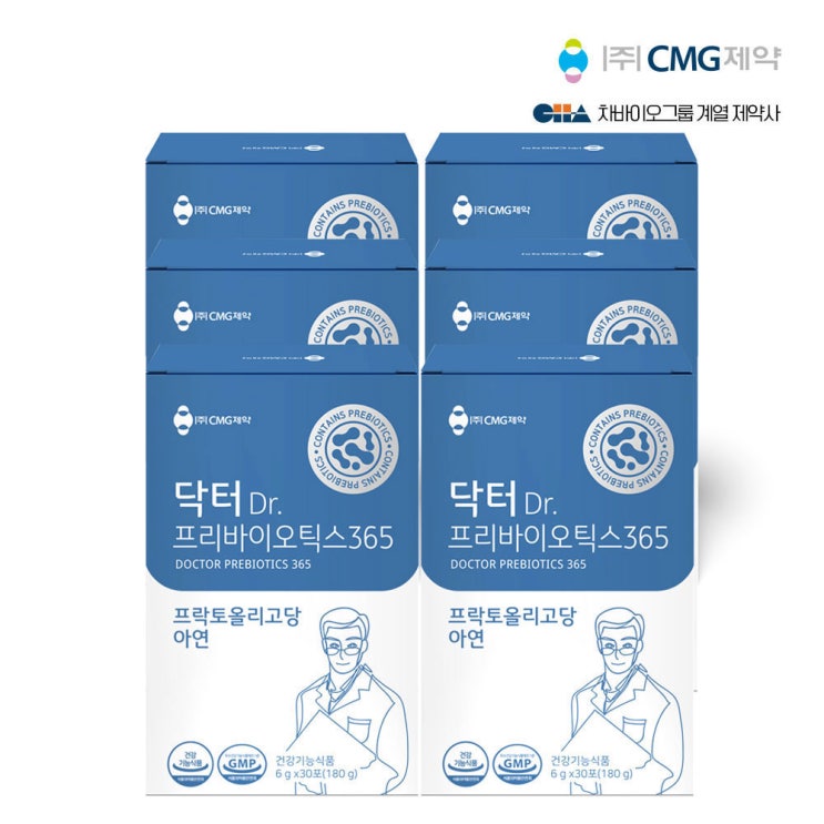 CMG제약 차바이오 닥터 프리바이오틱스 365, 6박스, 180g 추천해요 CMG제약 차바이오 닥터 프리바이오틱스 365, 6박스, 180g 추천해요