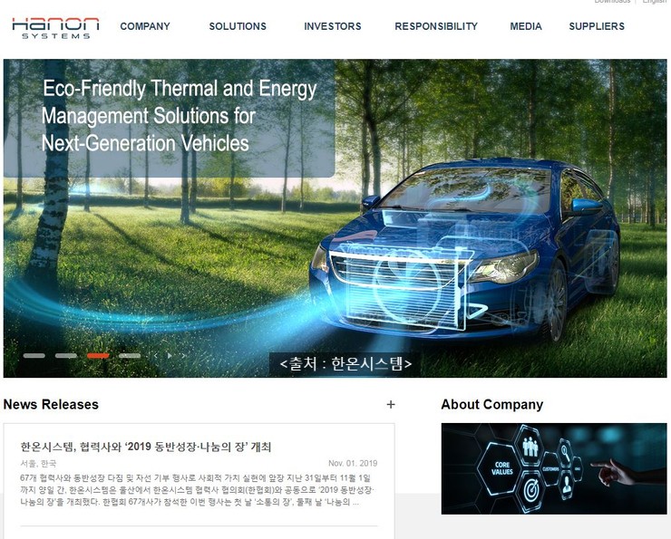  한온시스템 2019년 매출, 실적