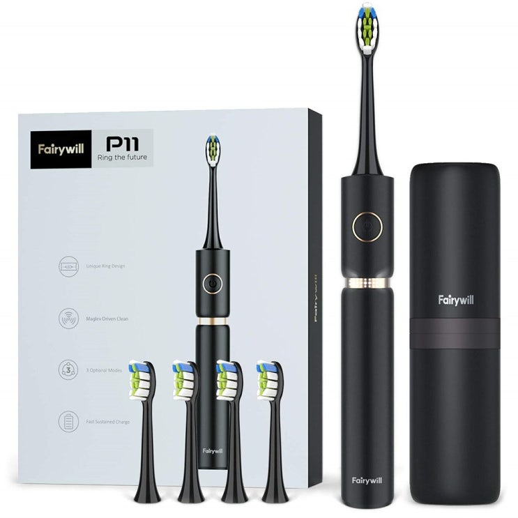 Fairywill 페어리윌 소닉 화이트닝 전동 칫솔 P11 Plus Sonic Whitening Electric Toothbrush 추천해요