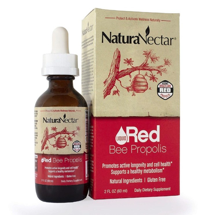 NaturaNectar Liquid Red Propolis Drops 2 Fl Oz 비염에좋은약 비염에좋은영양제 프로폴리스6000 면역력높이는영양제 코스트코프로폴리스 트루블루프로, 1개, 1
