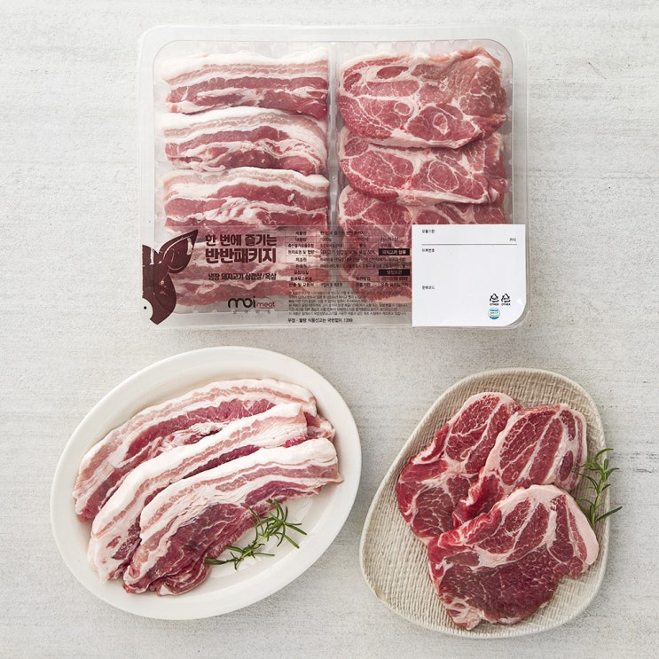 (로켓배송)모아미트 삼겹 목살 반반팩 구이용 (냉장), 1kg, 1개 추천해요 (로켓배송)모아미트 삼겹 목살 반반팩 구이용 (냉장), 1kg, 1개 추천해요