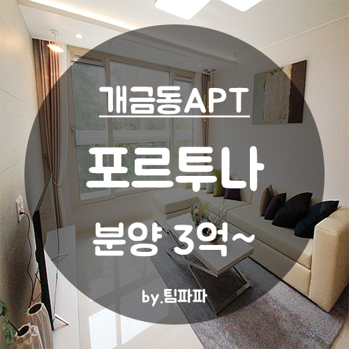  [부산 서면/개금동] 초역세권 신축아파트 개금 포르투나 31평형
