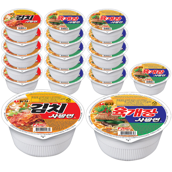  리뷰가 좋은 농심 육개장 사발면 86g + 김치사발면 86g, 18개 제품을 소개합니다!!