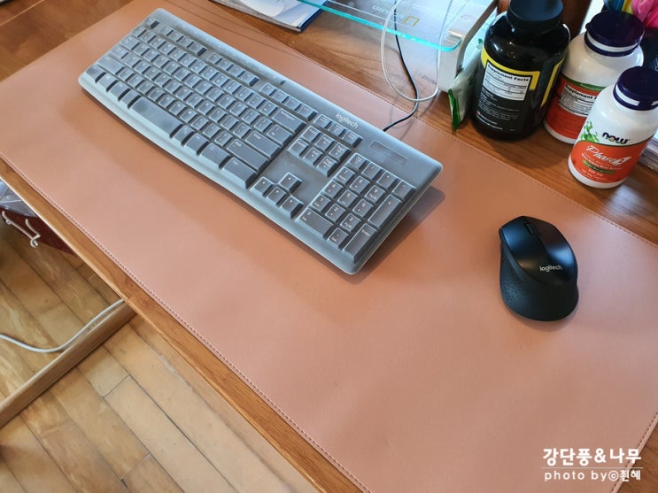  방수 가죽 게이밍 장마우스패드 아르누보 색감마저 예쁨