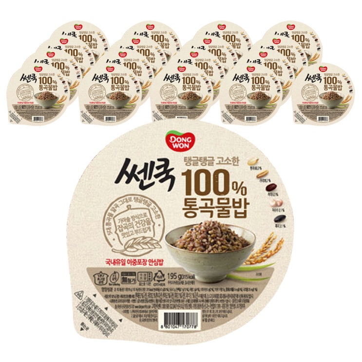 (로켓배송)동원 100% 통곡물밥, 195g, 18개 가격정보 (로켓배송)동원 100% 통곡물밥, 195g, 18개 가격정보