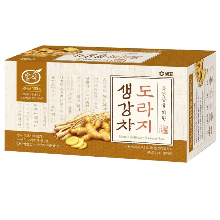 (로켓배송)샘표 순작 목건강을 위한 도라지 생강차, 0.7g, 120개 가격정보 (로켓배송)샘표 순작 목건강을 위한 도라지 생강차, 0.7g, 120개 가격정보