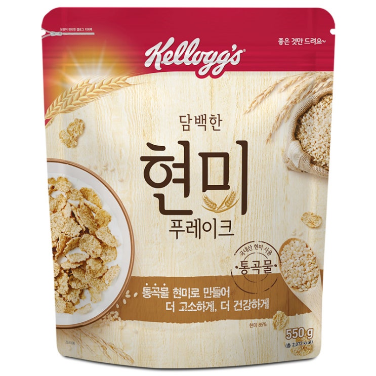 (로켓배송)켈로그 담백한 현미 푸레이크 시리얼, 550g, 1개 추천해요