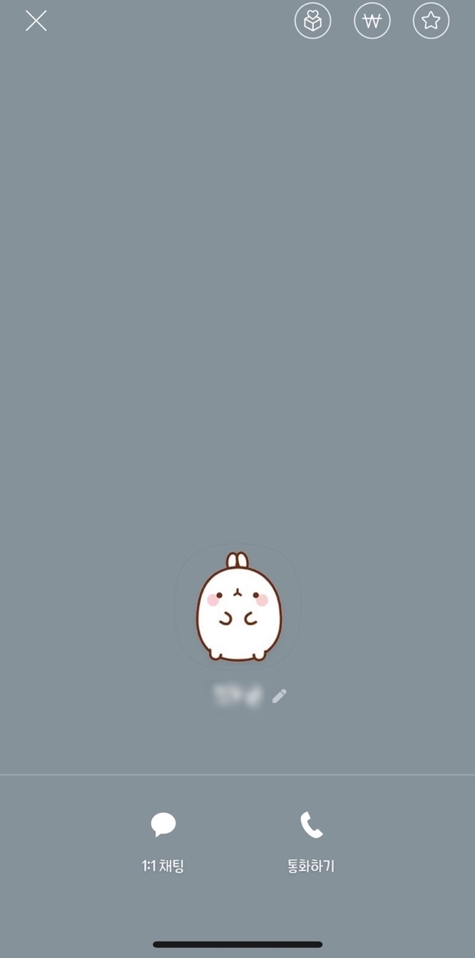 카카오톡 심플 테마/몰랑 카카오톡 심플 테마/몰랑
