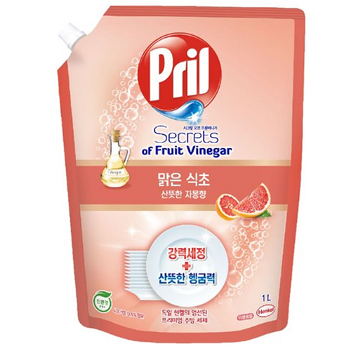 (로켓배송)헨켈 프릴 시크릿 오브 맑은식초 주방세제 산뜻한 자몽향 파우치, 1L, 1개 추천해요 (로켓배송)헨켈 프릴 시크릿 오브 맑은식초 주방세제 산뜻한 자몽향 파우치, 1L, 1개 추천해요