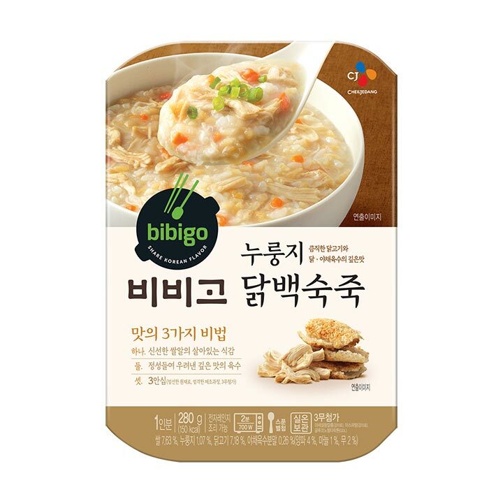 (로켓배송)비비고 누룽지닭백숙죽, 280g, 1개 가격정보