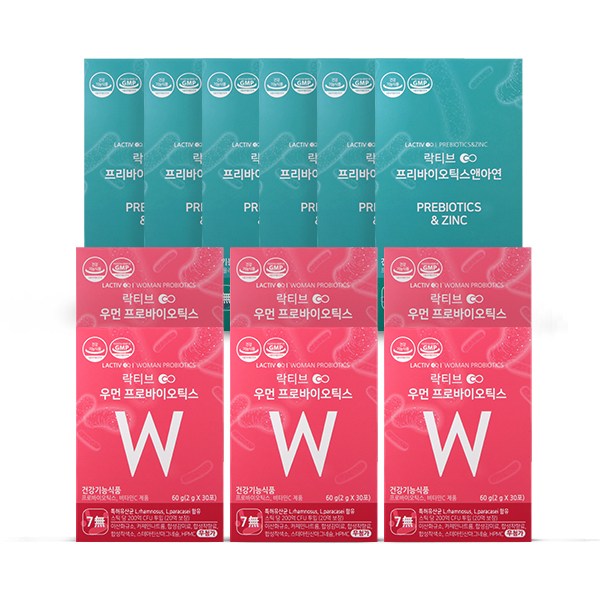 락티브 우먼 프로바이오틱스 + 프리바이오틱스 SET, 6set 가격정보 락티브 우먼 프로바이오틱스 + 프리바이오틱스 SET, 6set 가격정보