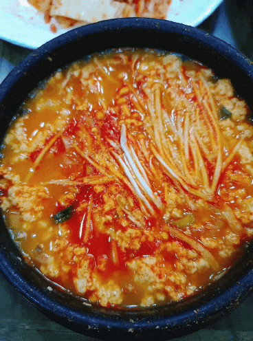  목포 수가정북항점 버섯순두부찌개 칼칼하고 고소한