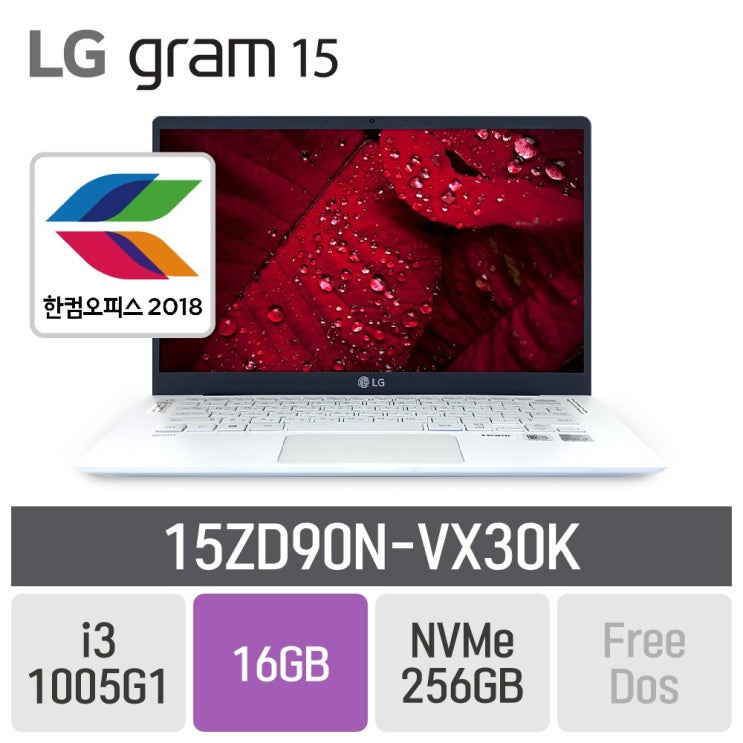 LG 그램15 2020 15ZD90N-VX30K [한컴오피스 이벤트], 16GB, SSD 256GB, 미포함 가격정보