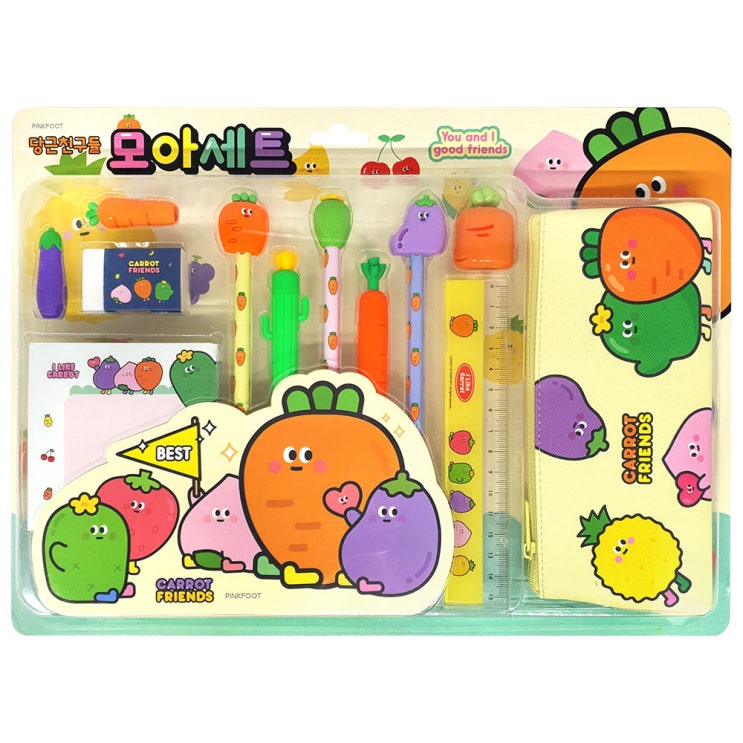 (로켓배송)핑크풋 당근모아 문구세트 10000, 랜덤 발송(연필깍이), 1세트 추천해요 (로켓배송)핑크풋 당근모아 문구세트 10000, 랜덤 발송(연필깍이), 1세트 추천해요