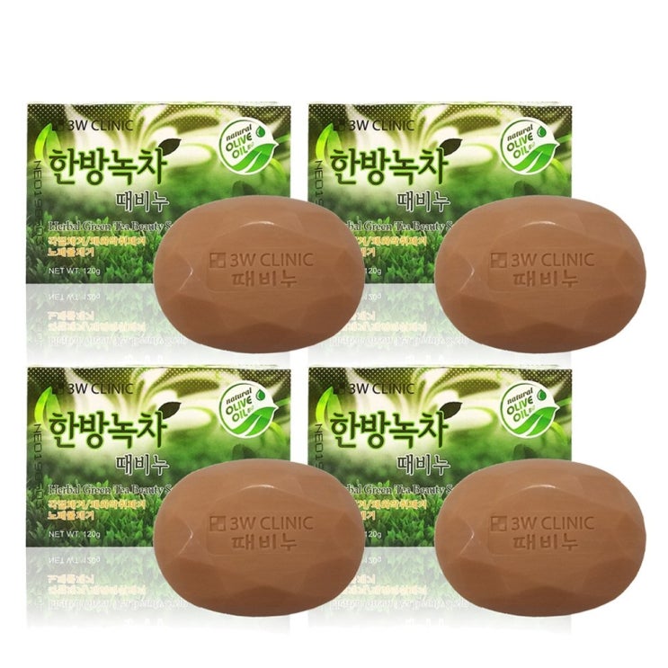 3W CLINIC 한방녹차 때비누 4개 1SET, 단일상품 추천해요 3W CLINIC 한방녹차 때비누 4개 1SET, 단일상품 추천해요