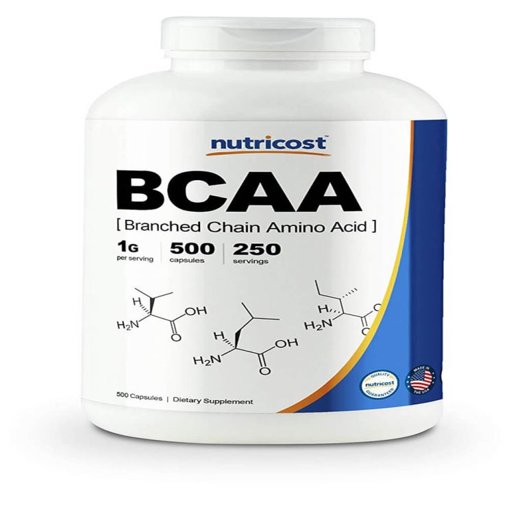 Nutricost BCAA 필수아미노산 아미노산보충제 500캡슐, 1개 추천해요