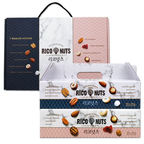 리얼넛츠 리코넛츠 맛있는 하루건강견과 선물세트(총 50봉), 1box 가격정보 리얼넛츠 리코넛츠 맛있는 하루건강견과 선물세트(총 50봉), 1box 가격정보