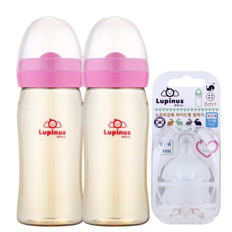 루피너스 (트윈세트)루피너스 PPSU 젖병 240ml(핑크*2개입)+젖꼭지 4단계(2개입)_더블하트 호환가능, (트윈세트)핑크, 4단계(2개입/6개월이상) 추천해요 루피너스 (트윈세트)루피너스 PPSU 젖병 240ml(핑크*2개입)+젖꼭지 4단계(2개입)_더블하트 호환가능, (트윈세트)핑크, 4단계(2개입/6개월이상) 추천해요