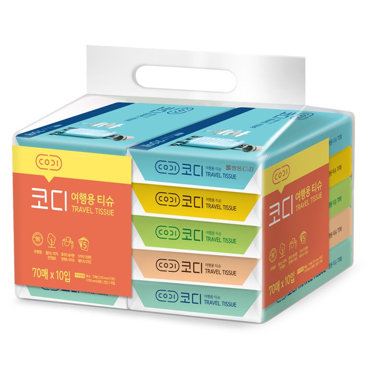 (로켓배송)코디 여행용 티슈, 70매, 10입 추천해요 (로켓배송)코디 여행용 티슈, 70매, 10입 추천해요