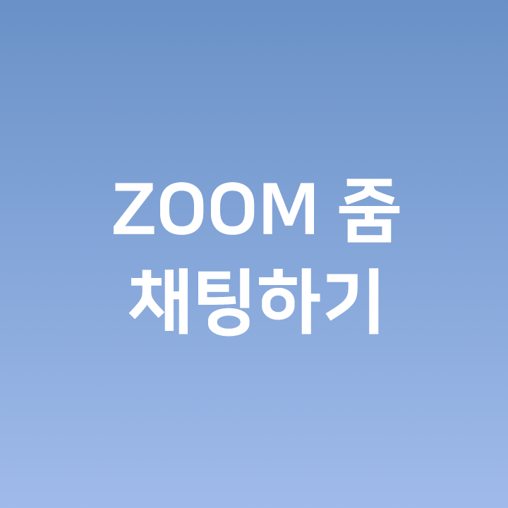  ZOOM 에서 채팅하기