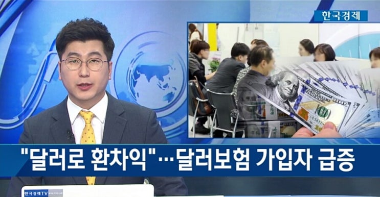 "달러로 환차익".. 달러보험 가입자 급증/한국경제TV "달러로 환차익".. 달러보험 가입자 급증/한국경제TV